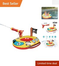 Durable Pirate Boat Float for Children 3-8 with Water Gun  Repair Patch