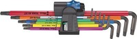 Winkelschraubendreher- Satz Lang 9-Teilig T8-T40 Halfefunktion Color Wera