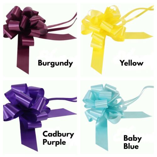 LARGE 50mm PREMIUM GIFT PULL BOW WEDDING CAR BIRTHDAY FLOWER HAMPER BOWS UK - Picture 6 of 31