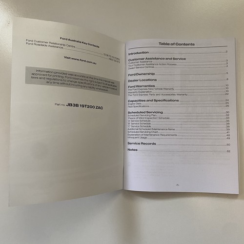 NEW BLANK FORD PX RANGER SERVICE LOG BOOK BOOKLET - Picture 3 of 6