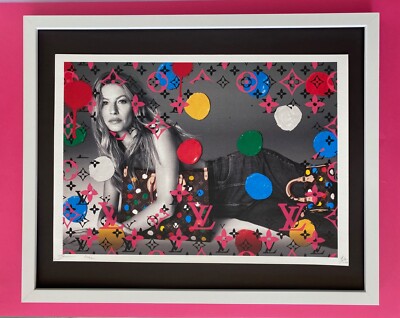 Death NYC Large Framed 16x20in Pop Art COA Giselle Bundchen LV / Hirst Spots/