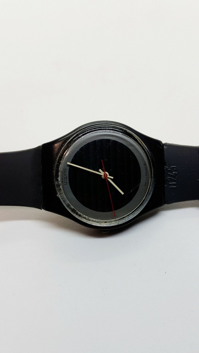 Ultra Rare 1987 BLACK Swatch Watch for men & Women | 80s Ultra Rare 1987 BLACK Swatch Watch for men & Women | 80s