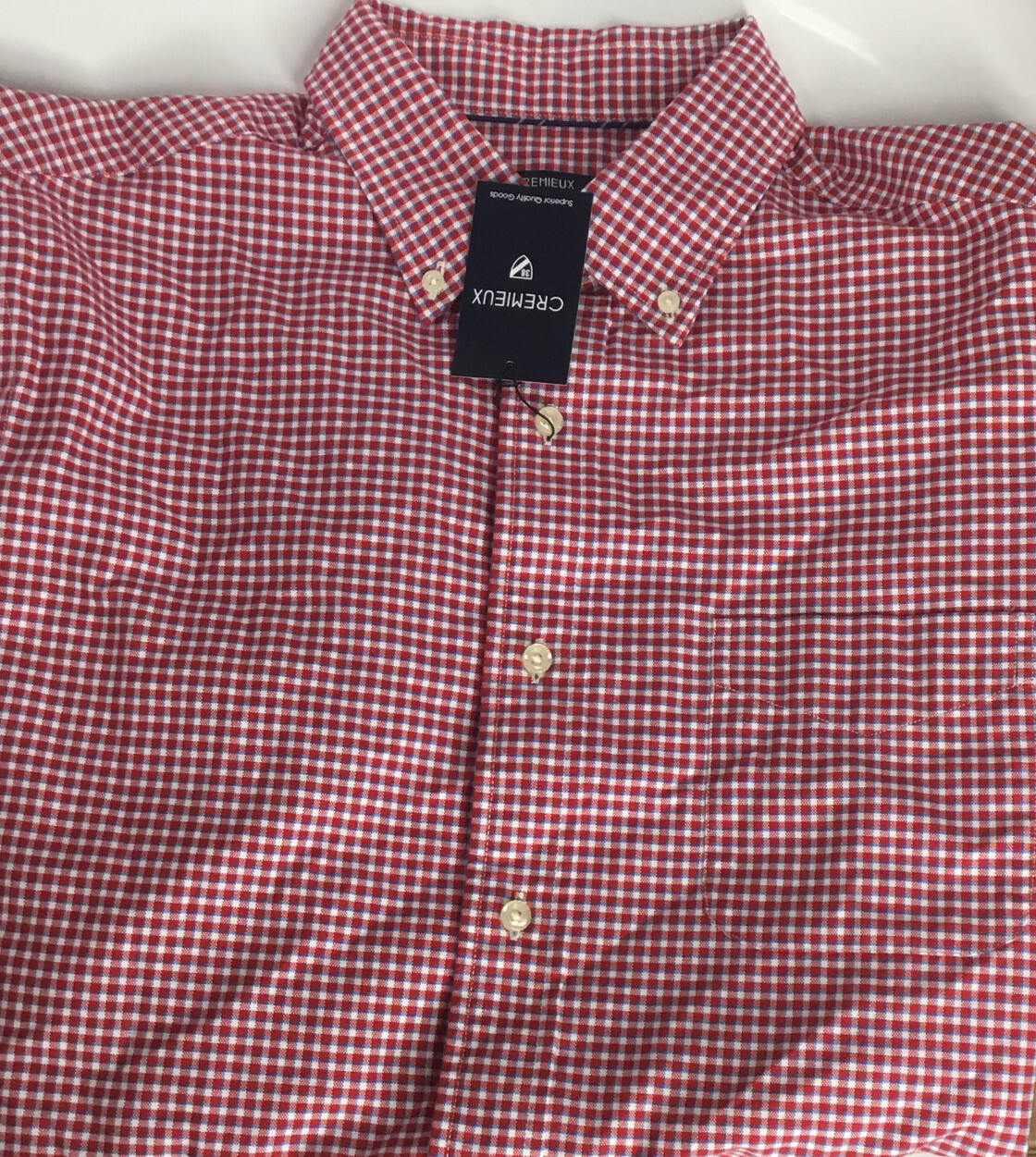 Рубашка Cremieux Classics из 100% хлопка, SS, Ярко-красная, 68-C, XL]