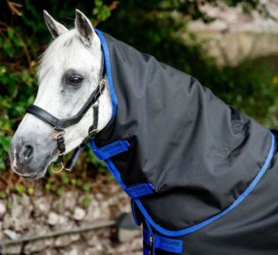 Horseware Amigo Ripstop 900d Turnout Hood Neck Cover LightWeight 0g Black/Navy