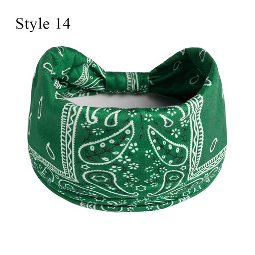 Paisley Stretch Hairbands Boho Flower Print Wide Headband Hair Accessories DIY - Picture 25 of 37
