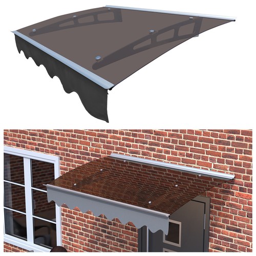 Window Door Awnings Canopy Snow Rain Protector Cover for Masonry Concrete Wall