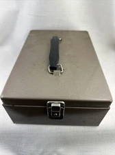Vintage Rockaway Metal Portable Lock Box w/ Keys 8 in L x 11  in D x 48 in H