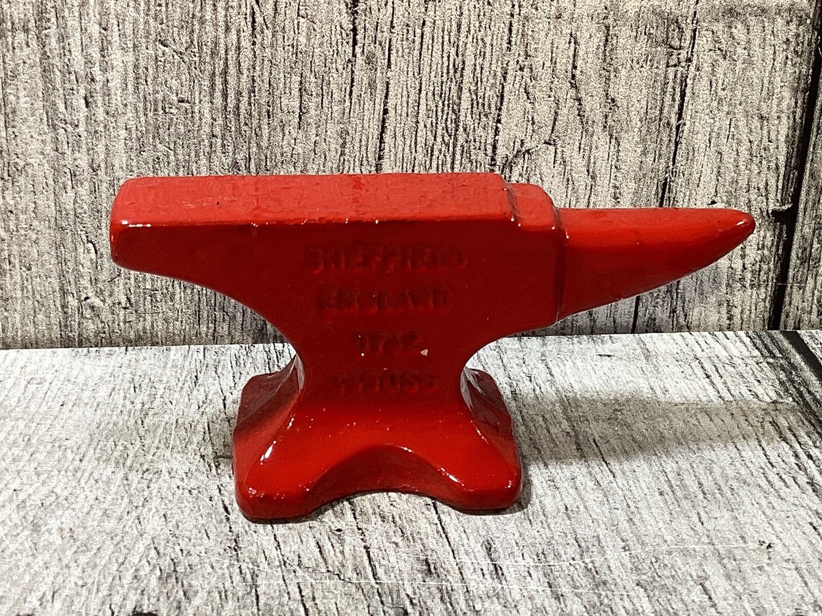 Vintage Mini RECORD Anvil Sheffield England 0742 449066 Red (F2