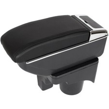 Mittelarmlehne Armlehne Leder Schwarz KOMPLETT für VW Golf 5 03-09 / Jetta 05-10