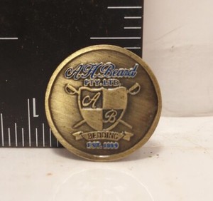 A.H. Beard Bedding AB Golf And & Country Club Golf Ball Marker Metal Magnetic