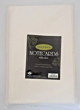 The Paper Studio 5" x 6.5" IVORY Blank Note Cards & Envelopes - 50 sets