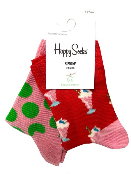 Happy Socks 2 Paar Socks Lustige Kinder Socken Eis / Dots 12-24 Monate 22-24-image