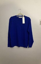 Perry Ellis Mens Sweater Blue Pullover Solid Large NWT