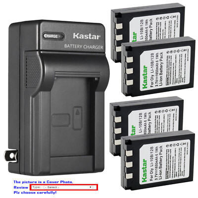 Kastar Battery Travel Charger for Olympus Li-10B Li-12B Li10C Stylus 400 Digital