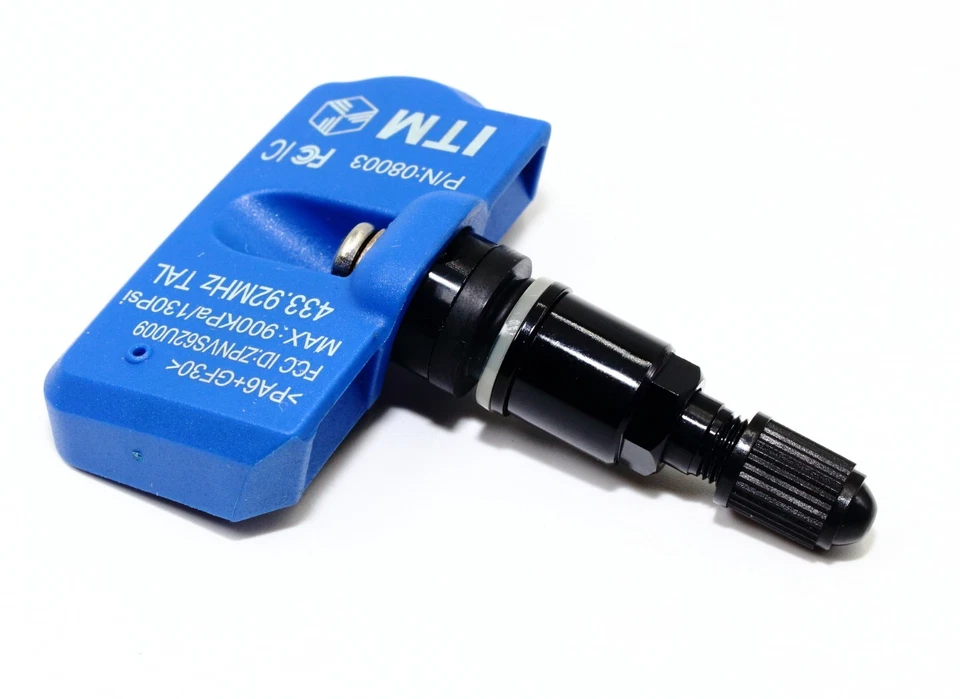 4 sensores de presión de neumáticos TPMS 2006-2018 Volvo XC90 S90 negro brillante vástagos de válvula Foto 2 de 4