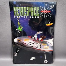 New Vintage 1993 Nike Jordan Aerospace Poster Book Space Jam Bugs Bunny Sealed