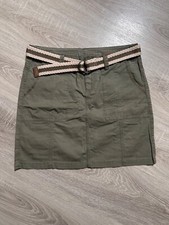 edc by Esprit „Skirt“ Cargo Rock mit Gürtel Khaki Oliv Gr. 34