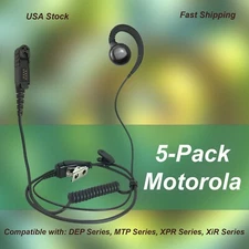 5x Swivel Earpiece for Motorola Two-Way Radio DP3441 DP2600 XPR3300e MTP3550 XiR