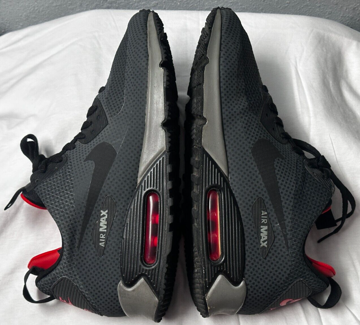 RARE NIKE AIR MAX 90 MID WINTER ANTHRACITE BLACK RED MEN’S 12  806850 006 Nike Air Max 90 Ultra Winter Mid Anthracite for Sale  main image 3