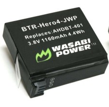 Wasabi Battery for GoPro Hero 4 HERO4 1160mAh AHDBT-401