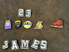 LeBron James Crocs Charms Jibbitz LA Lakers Set / Lot Of 12
