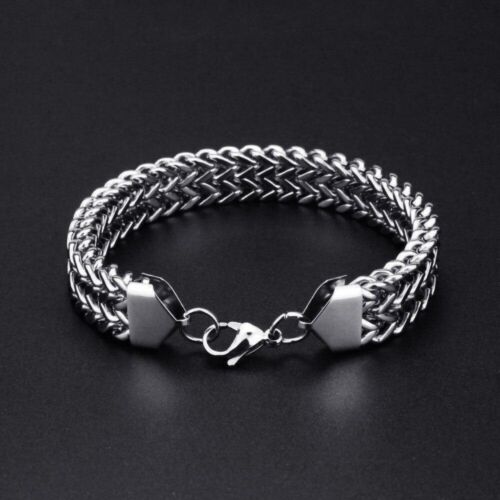 Herren Einzigartiges Gewebtes Armband Edelstahl 8,3 Zoll 0,4 Zoll breit Robust - Bild 2 von 5
