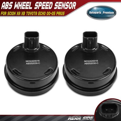 2x Rear Side ABS Wheel Speed Sensor for Scion xA xB Toyota Echo 2000-2005 Prius