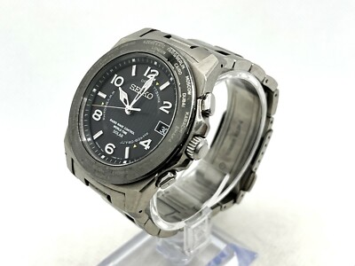 Auth SEIKO Brightz World Time Solar Titanium Men's Auth SEIKO Brightz World Time Solar Titanium Men's