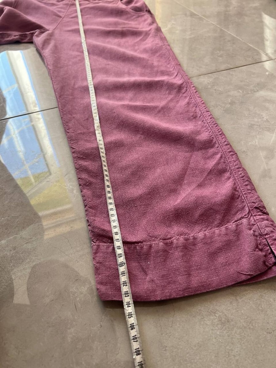 Pantalon Femme OSKA 100% Lin Rose - Taille 3 - Jambes Larges - Regular - Tchèque