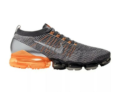 Nike Air Vapormax Flyknit 3 Dark Grey Orange Silver AJ6900-024 Men's Size 10 | eBay