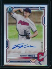 TOMMY MACE AUTO 1st 2021 Bowman Chrome Draft Autograph REFRACTOR #/499 Rookie RC