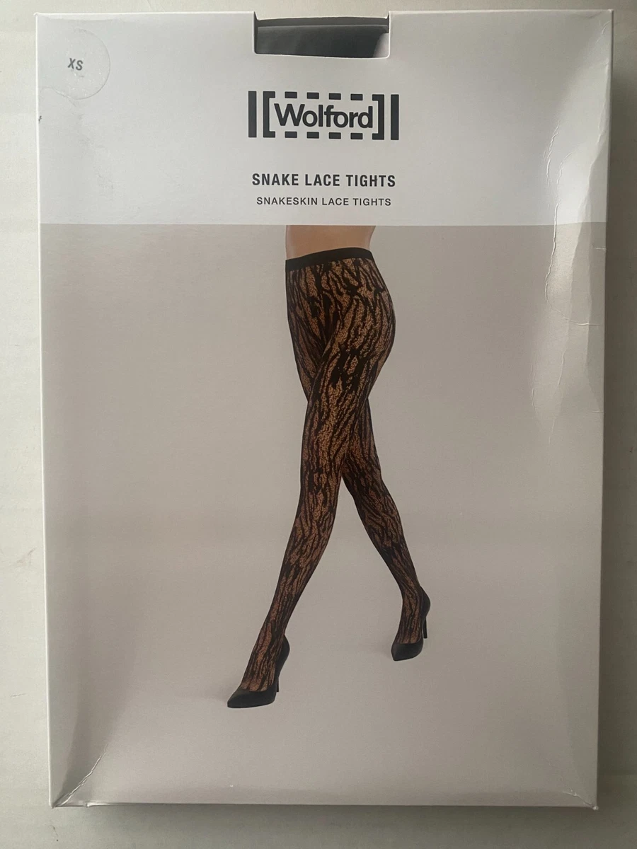 Collant Wolford Vibes Noir Ou Orange Sunset - Taille XS, 20 Deniers, Neuf Avec étiquettes