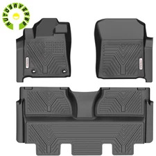 Floor Mats for 2014-2021 Toyota Tundra CrewMax Cab All Weather TPE Rubber Liners