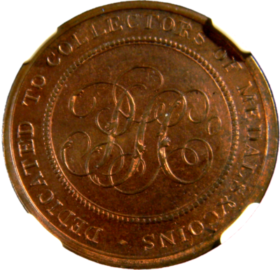 1790 's MIDDLESEX - SKIDMORE'S Token 1/2P NGC MS 65 RB Top Pop (10