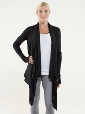 Lululemon Universal Wrap 6 Cardigan Sweater Light Gray EUC