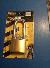 Markup 50 Mm Brassed Padlock Long Shank