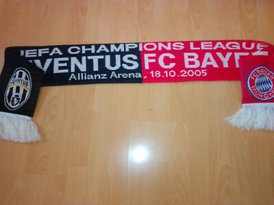 Bayern München - Juventus Turin CL 18.10.2005 Off. Matchday Schal selten !!!