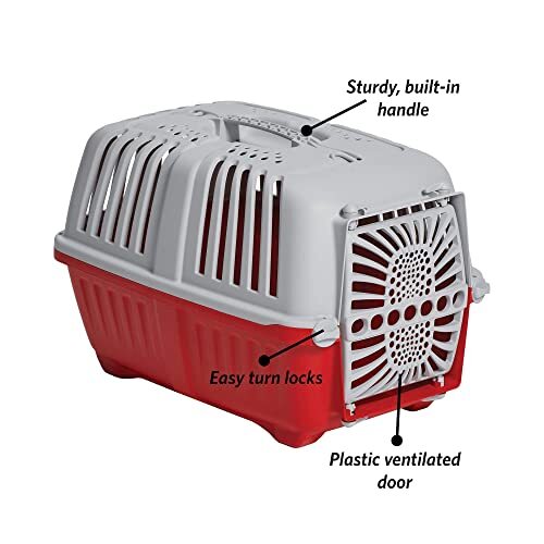 Pet Travel Carrier Kennel HardSided Dog Crate for Cats, Dogs & Small