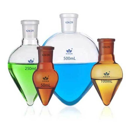 5ml - 1000ml Amber Clear Pear Shape Boiling Flask with Standard Outer Joints - Picture 3 of 13