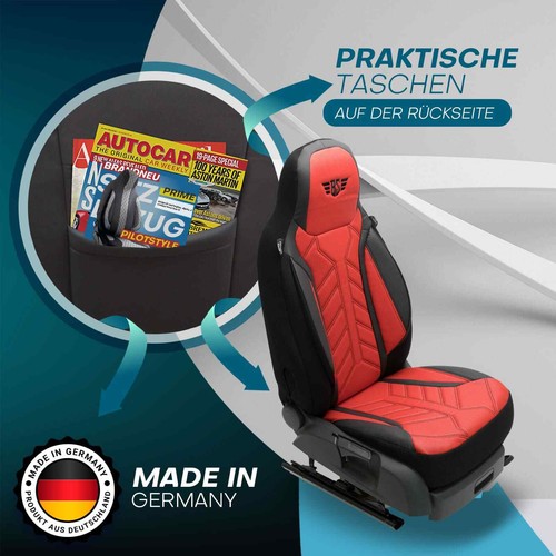 Pilot Wohnmobil Sitzbezüge passend für Xplorer R (Schwarz-Rot) - Bild 7 von 12