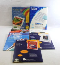 HP, Office Depot, Avery ~ Lot of 7 ~ NEW ~ Inkjet Photo Paper & More