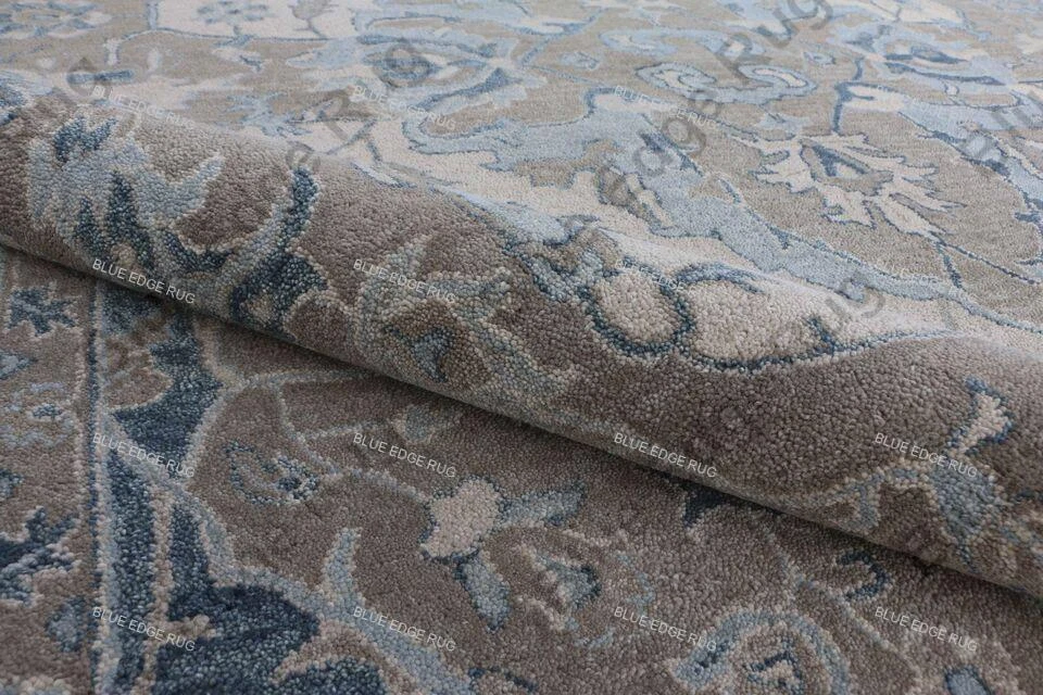 William Morris Nolan Wool Area Rugs Medallion Bohemian Carpet Hand Tufted. - Image 4 of 4