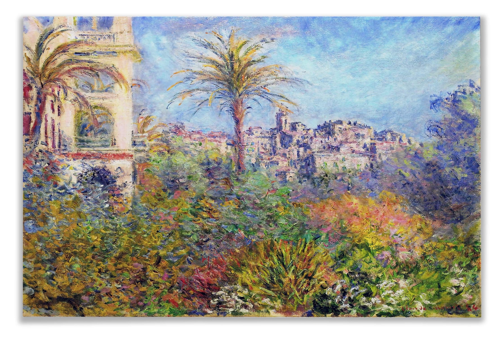 Claude Monet Villas at Bordighera 03 1884 Canvas Print Wrapped Gallery Wall Art