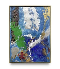 Hungryartist -Original Oil Painting of Abstract on Canvas 25x35 Framed