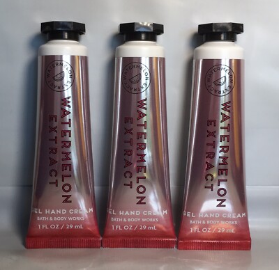 NEW Lot Of 3 Bath & Body Works WATERMELON EXTRACT Gel Hand Cream - Ships Free!