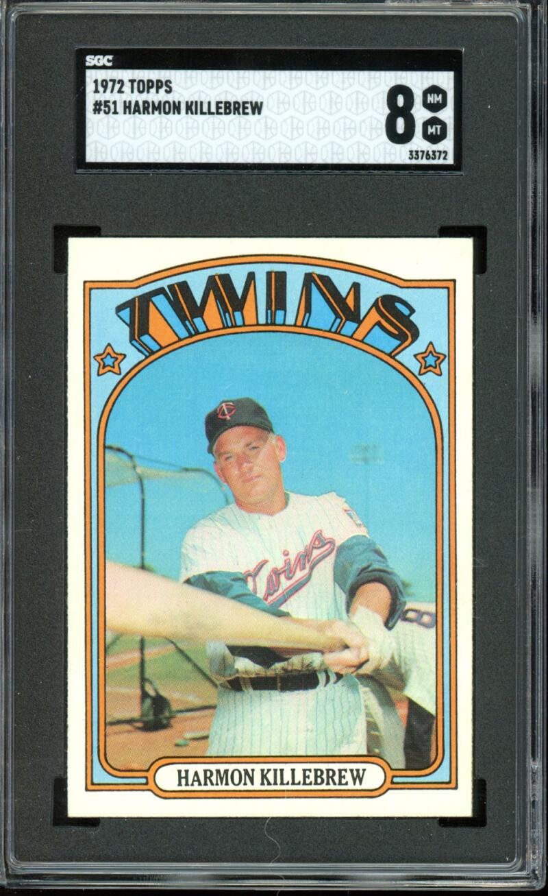 1972 Topps #51 Harmon Killebrew Twins HOF SGC 8 NM-MT