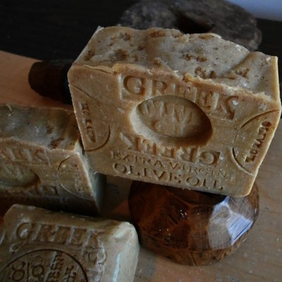 Artisan Soap . Extra Virgin Greek Olive Oil Soap with Mediterranean Sea Salt 