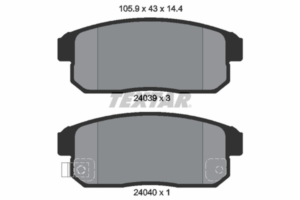 Textar Bremsbelagsatz Scheibenbremse 2403901 FüR Mazda Se Fe Nbk Rx FE103 SE3P-image