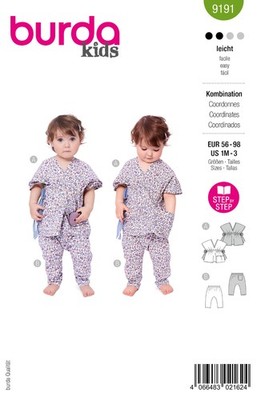 burda style Nr. 9191 Kombination Gr. 56 - 98
