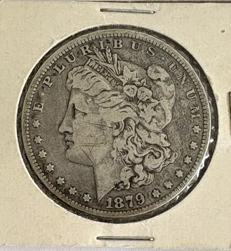 1879 Morgan Silver Dollar $1 F / VF Circulated Condition 90% Silver No Mint Mark